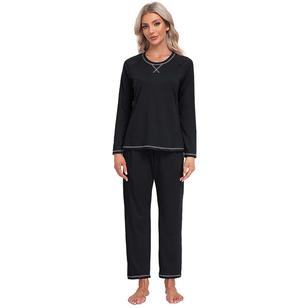 Women's lightweight casual pajama set with pockets