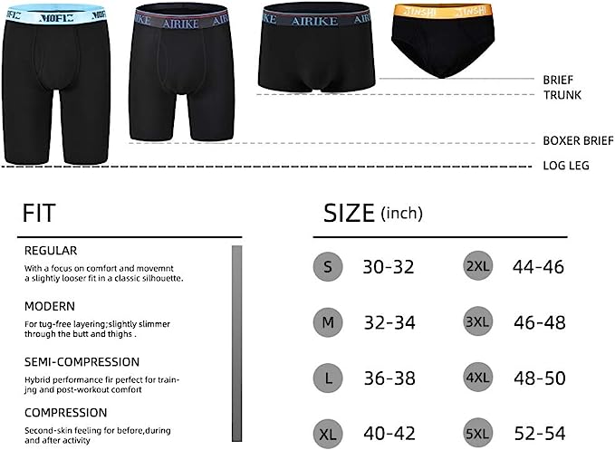 Boxer Briefs Men Pack Long Leg +Big Size Underpants - morefiz
