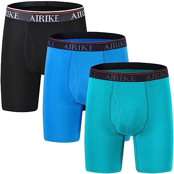 Boxer Briefs Men Pack Long Leg +Big Size Underpants - morefiz